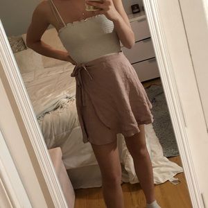 Blush wrap skirt